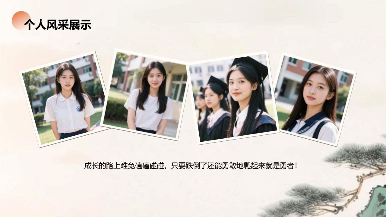绿色复古风升学宴通用模板PPT模板