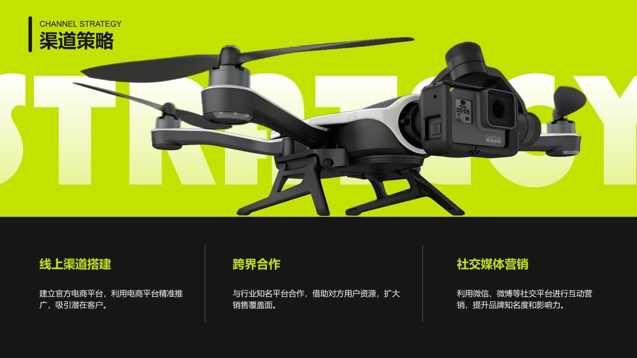 黄色商务风无人机商业计划书PPT模板