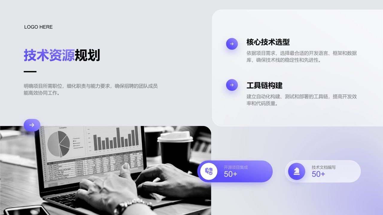 蓝色商务风Q4季度项目规划与进度安排PPT模板