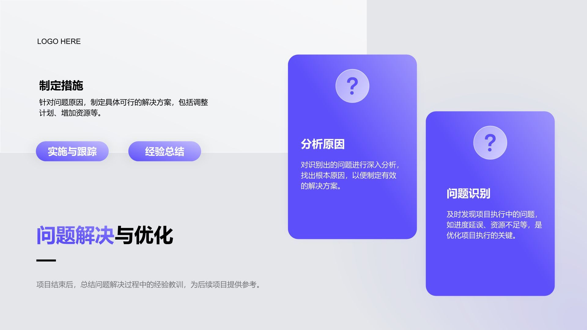 蓝色商务风Q4季度项目规划与进度安排PPT模板