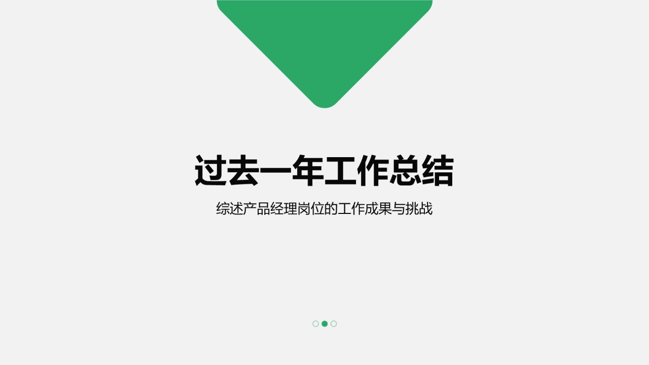 绿色扁平风产品经理年度述职与项目复盘PPT模板