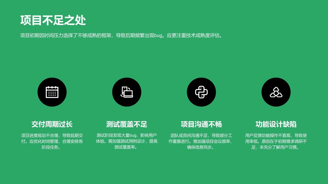 绿色扁平风产品经理年度述职与项目复盘PPT模板