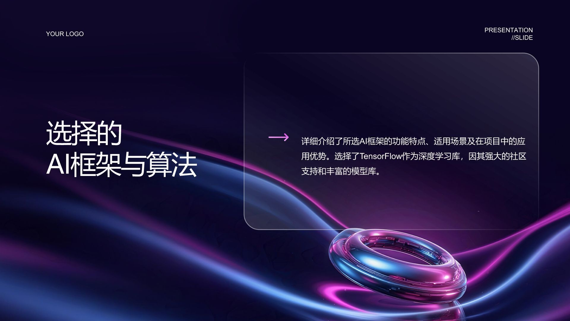 紫色渐变风AI创新项目进展情况汇报PPT模板