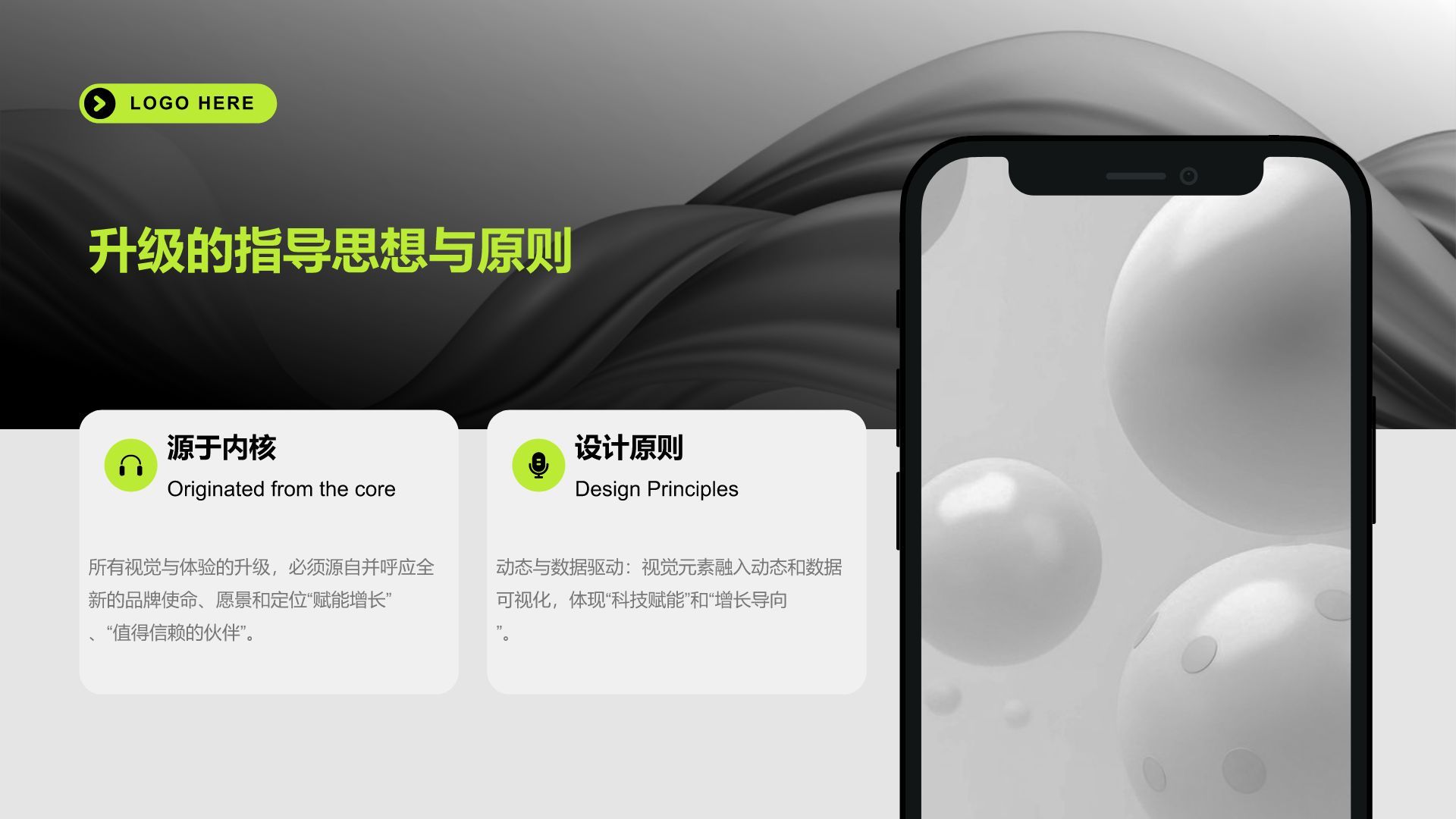 绿色商务风广告行业品牌战略升级发布会PPT模板
