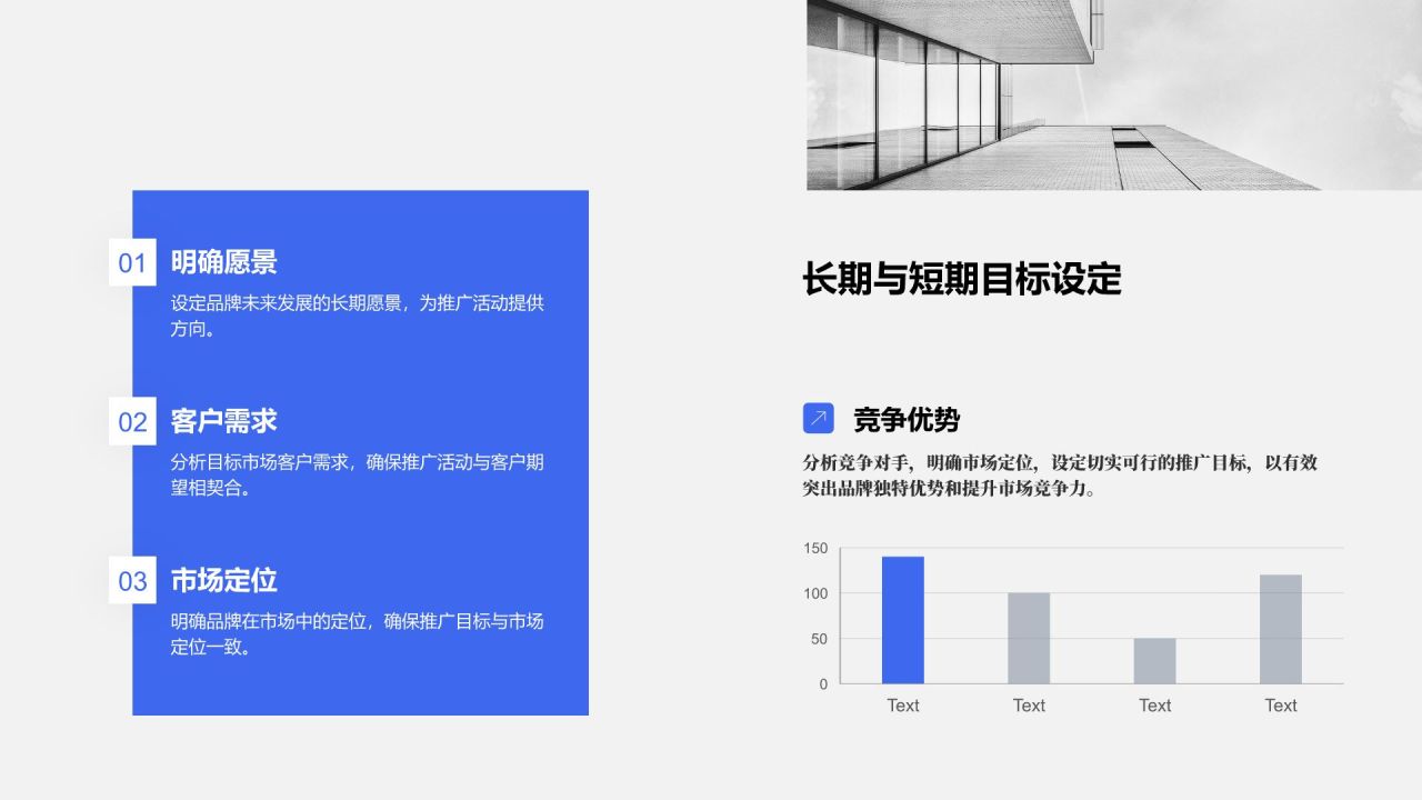 蓝色商务风品牌市场推广年度规划展示PPT模板