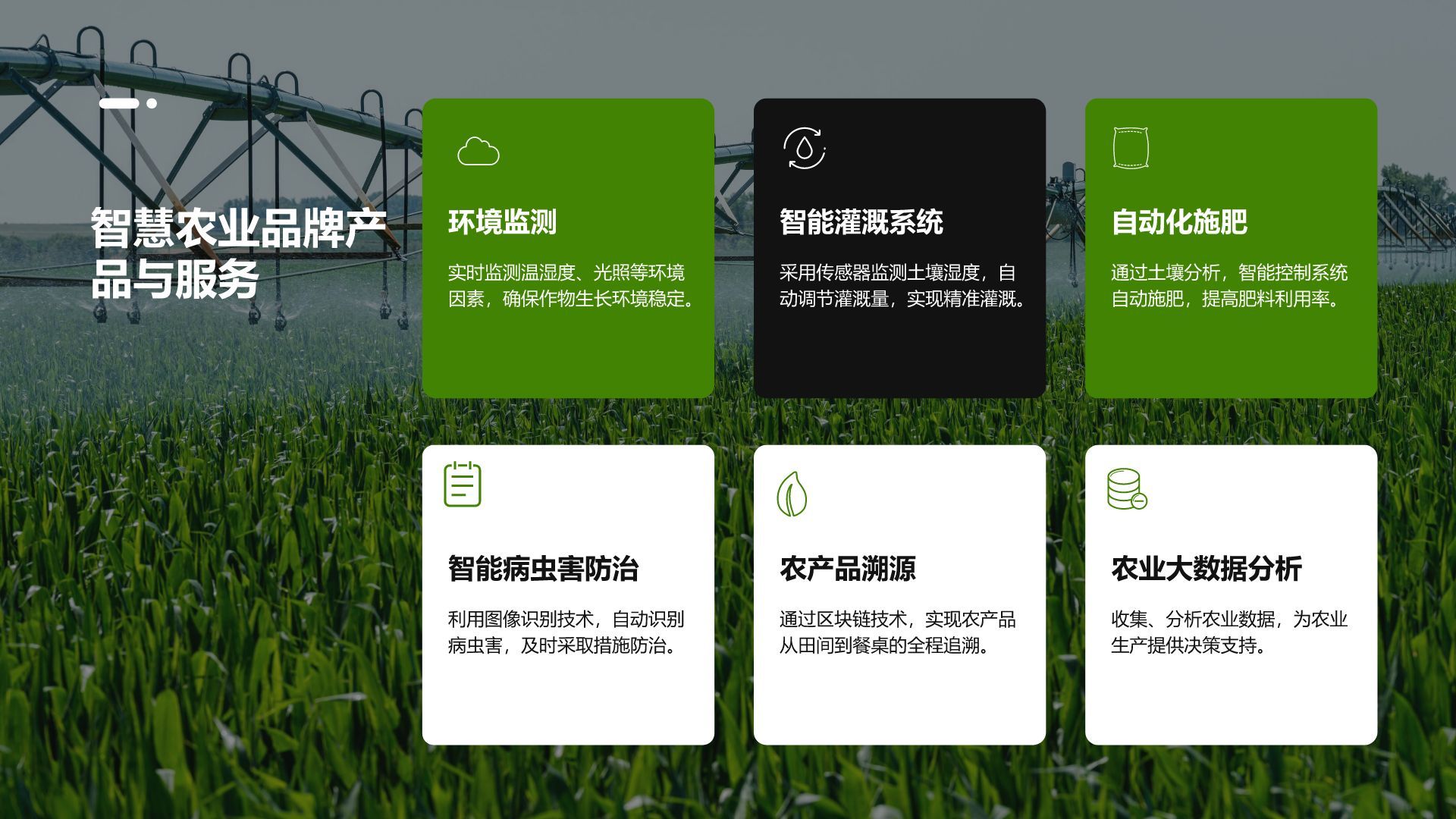 绿色商务风智慧农业创业计划书 PPT模板