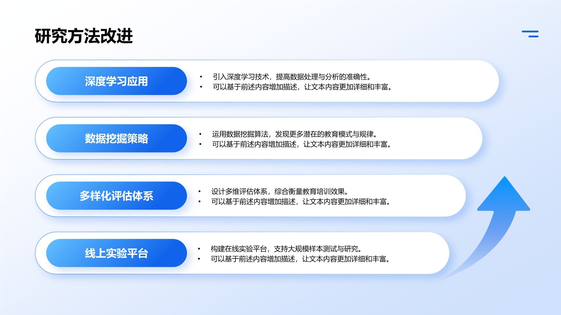 蓝色简约风研究生组会汇报PPT模板