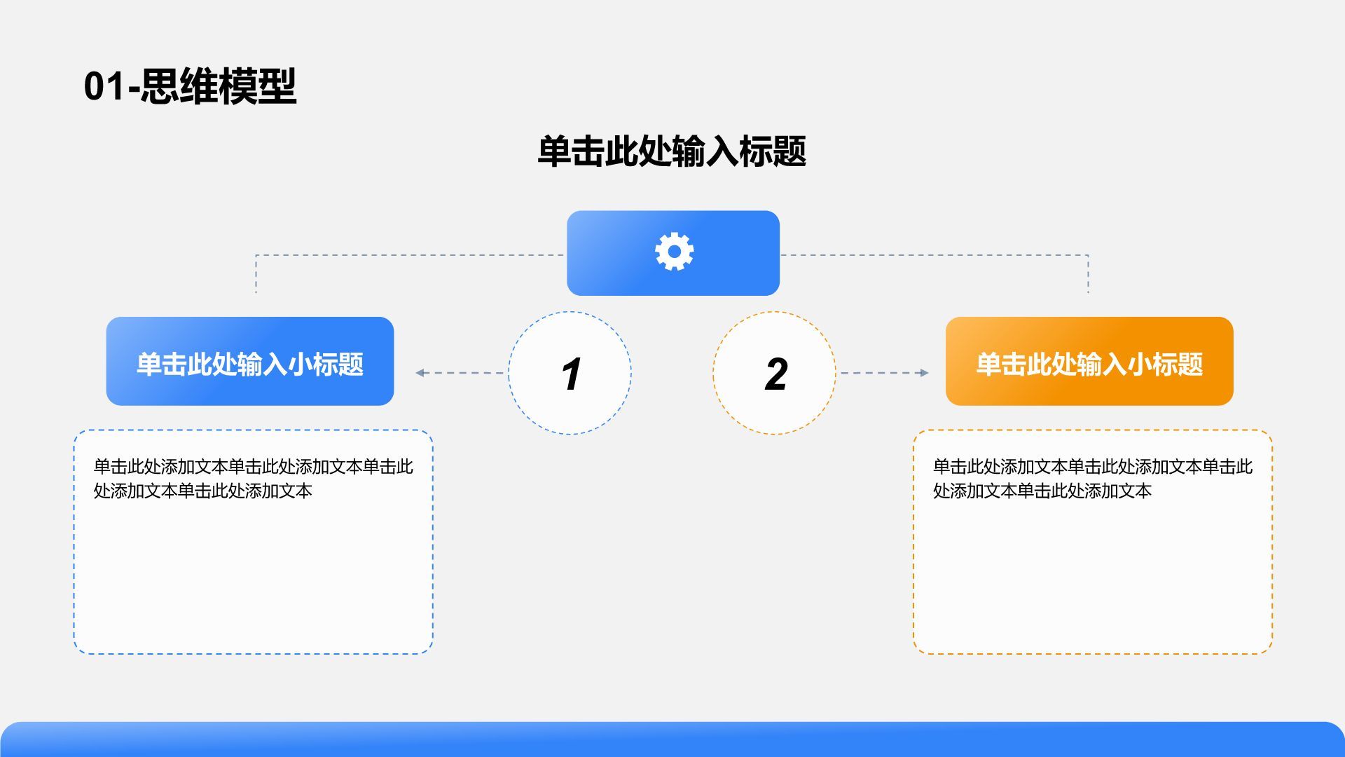 蓝色简约风思维模型PPT模板