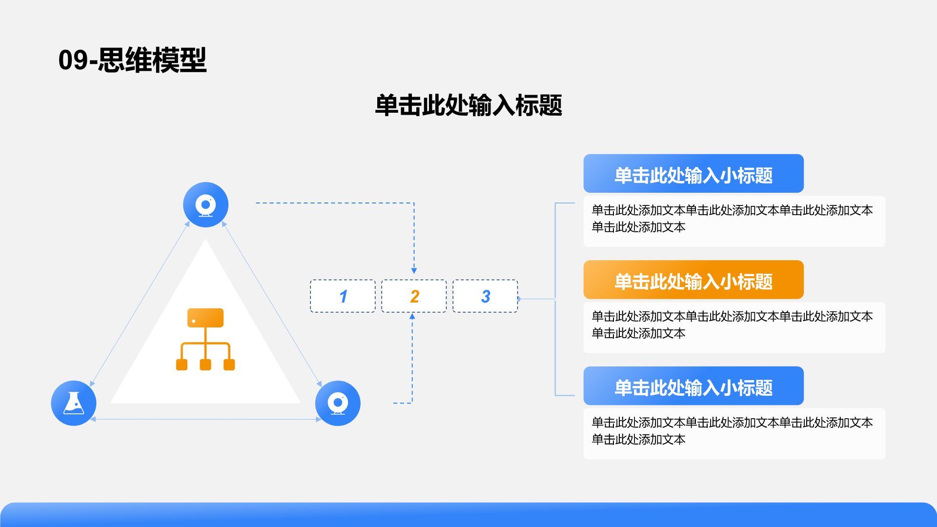 蓝色简约风思维模型PPT模板