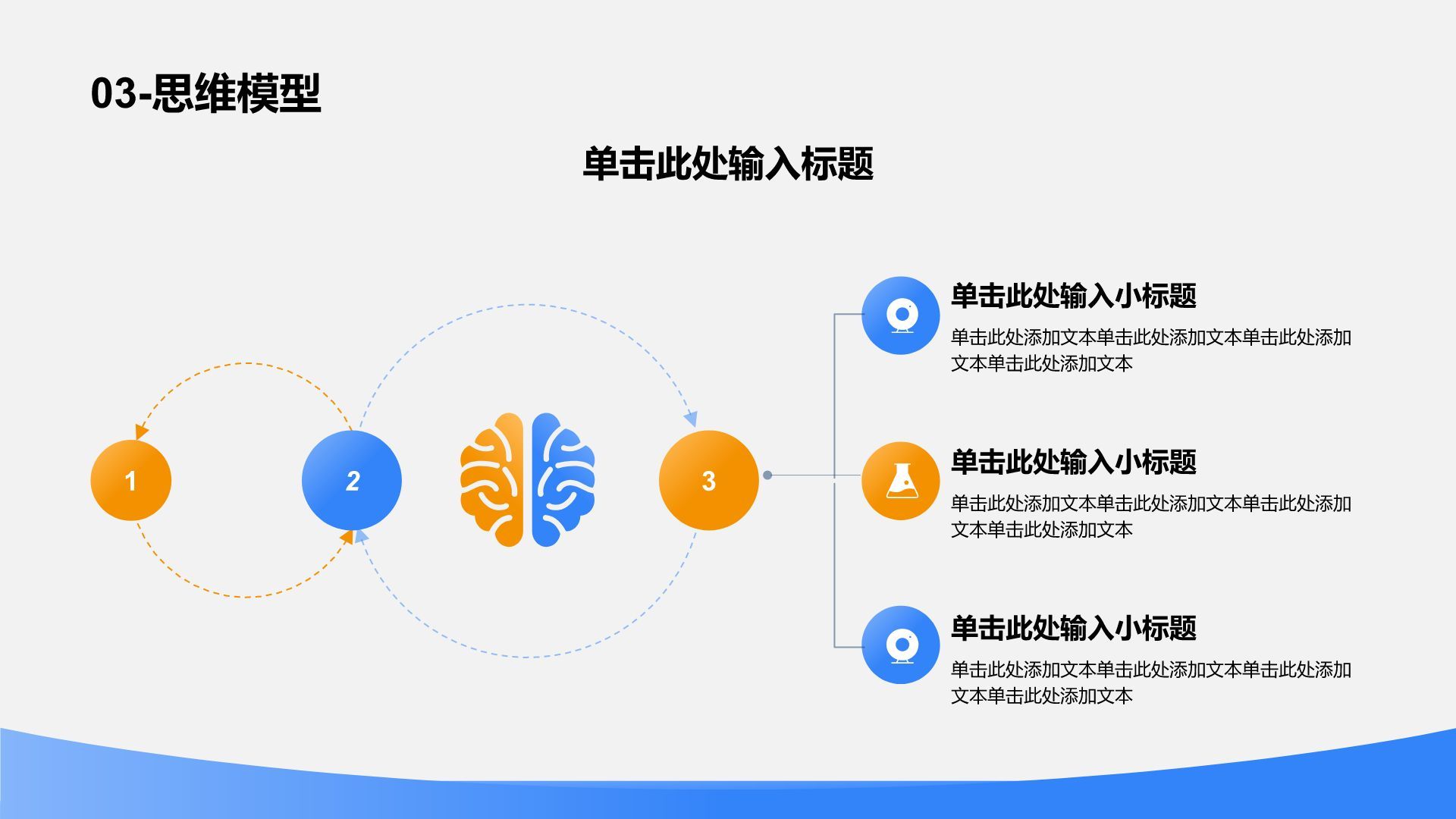 蓝色简约风思维模型PPT模板