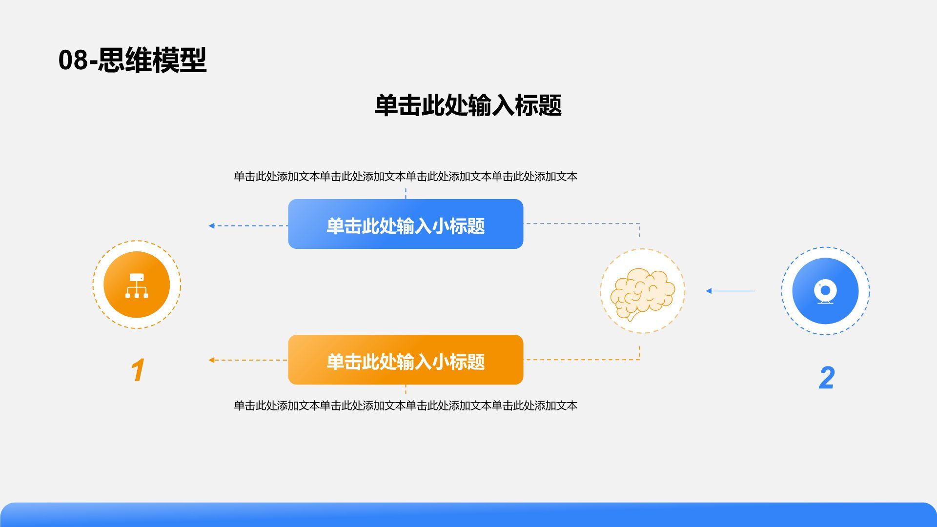 蓝色简约风思维模型PPT模板