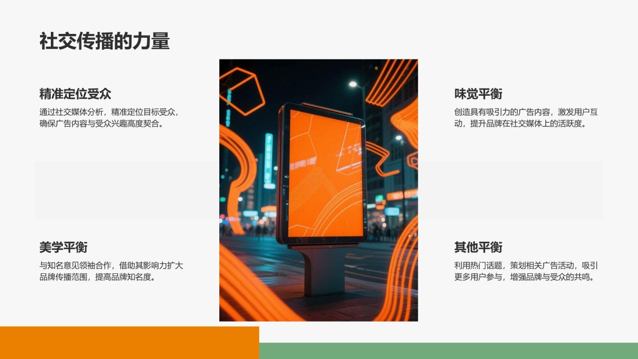 橙色简约风品牌借力艺术实现价值提升PPT模板