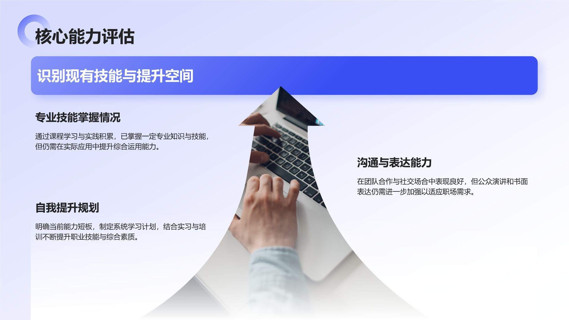 蓝色商务风大学生职业规划生涯书PPT模板