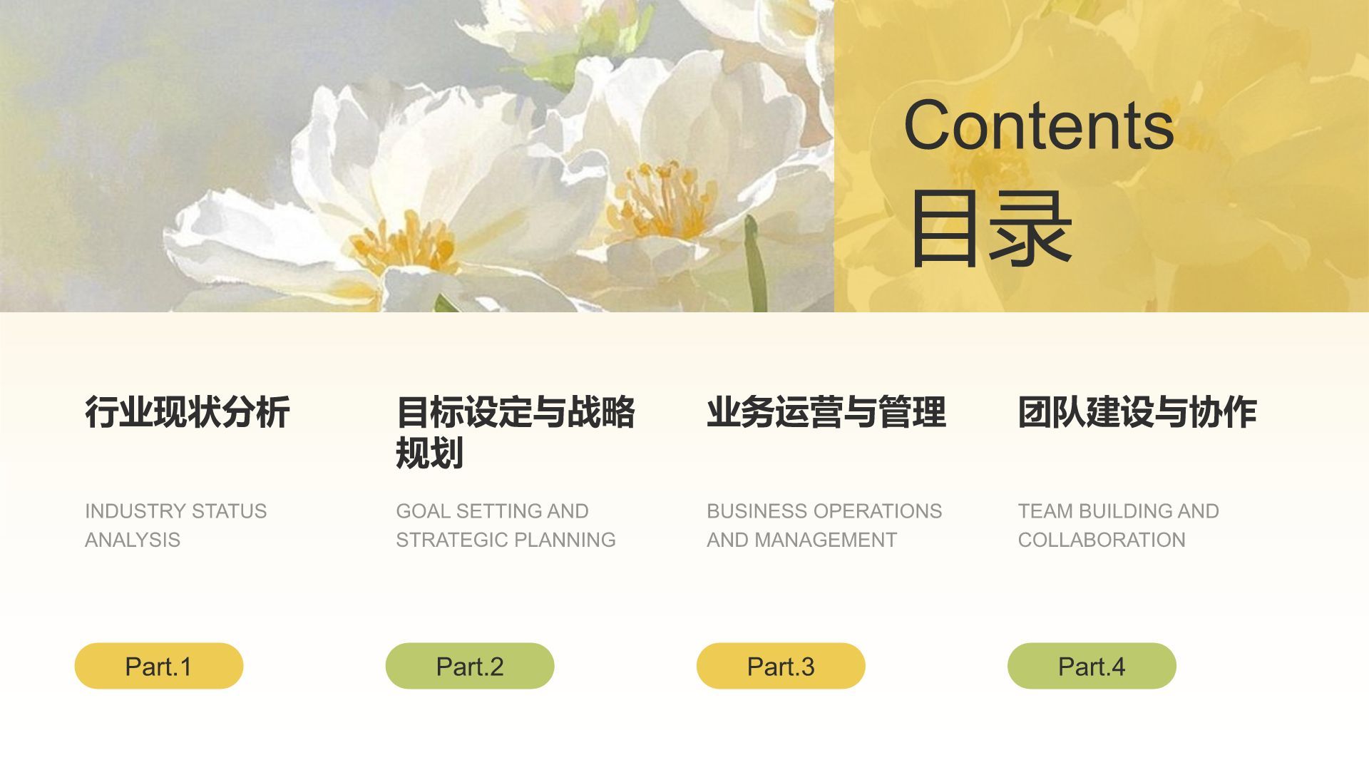 黄色插画风通用行业工作计划PPT模板