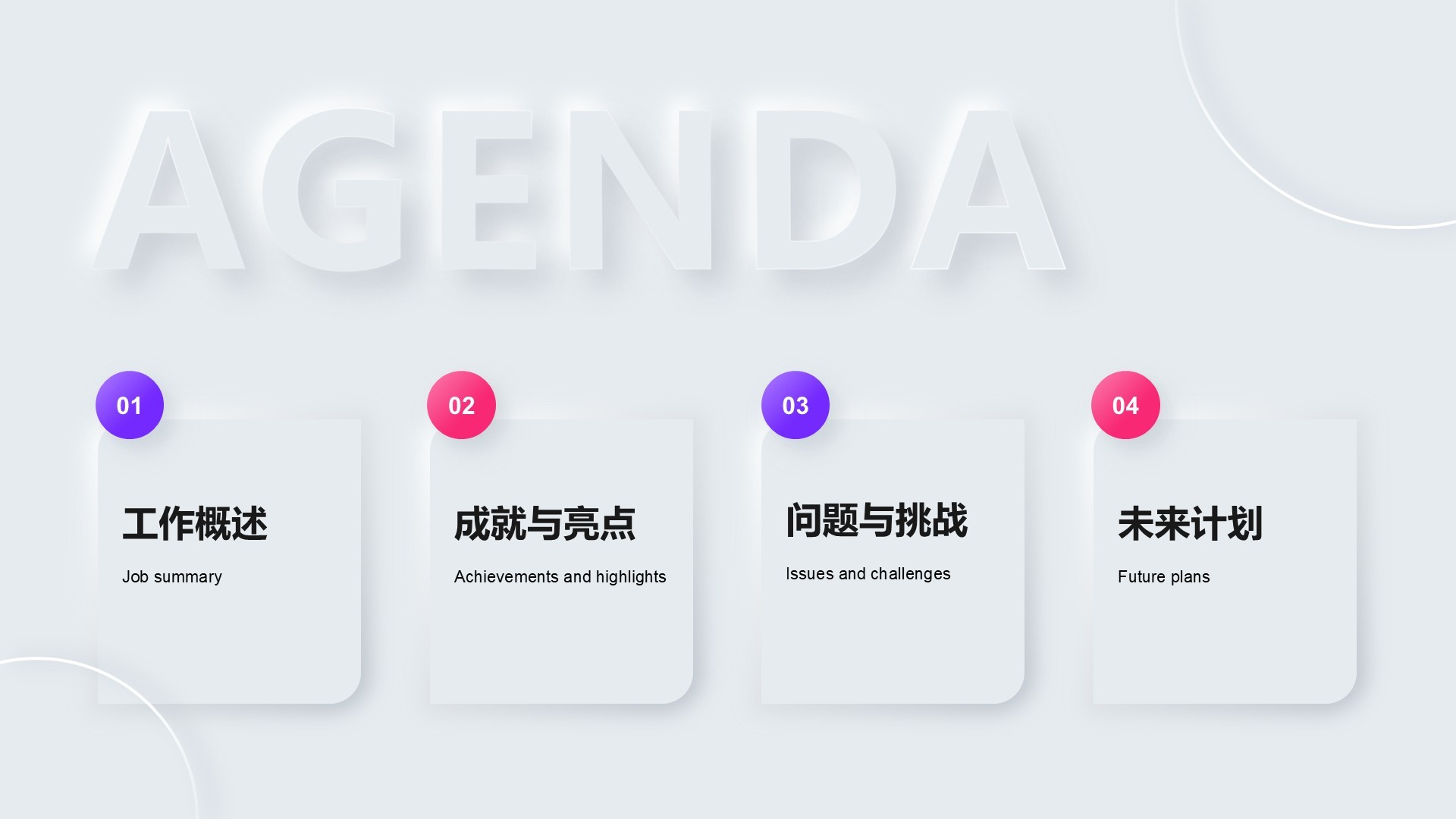 白色新拟态平面设计师个人年终总结PPT模板