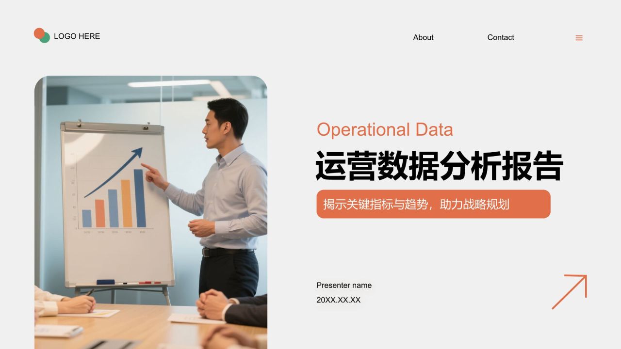 红色商务风运营数据分析报告PPT模板