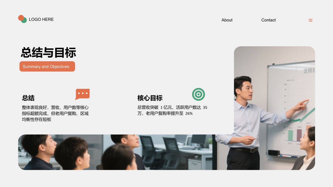 红色商务风运营数据分析报告PPT模板
