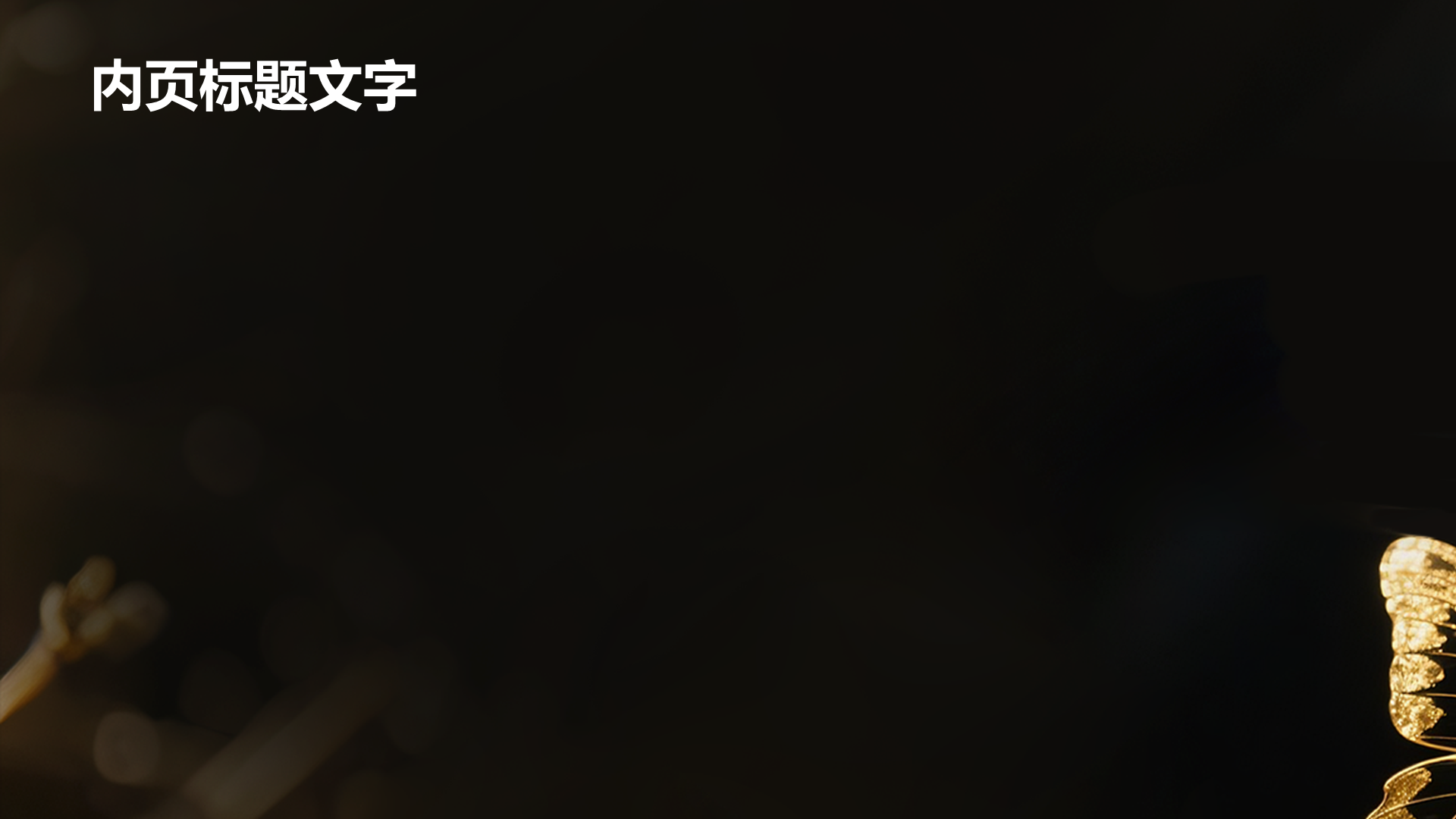 黑金时尚风通用行业PPT主题