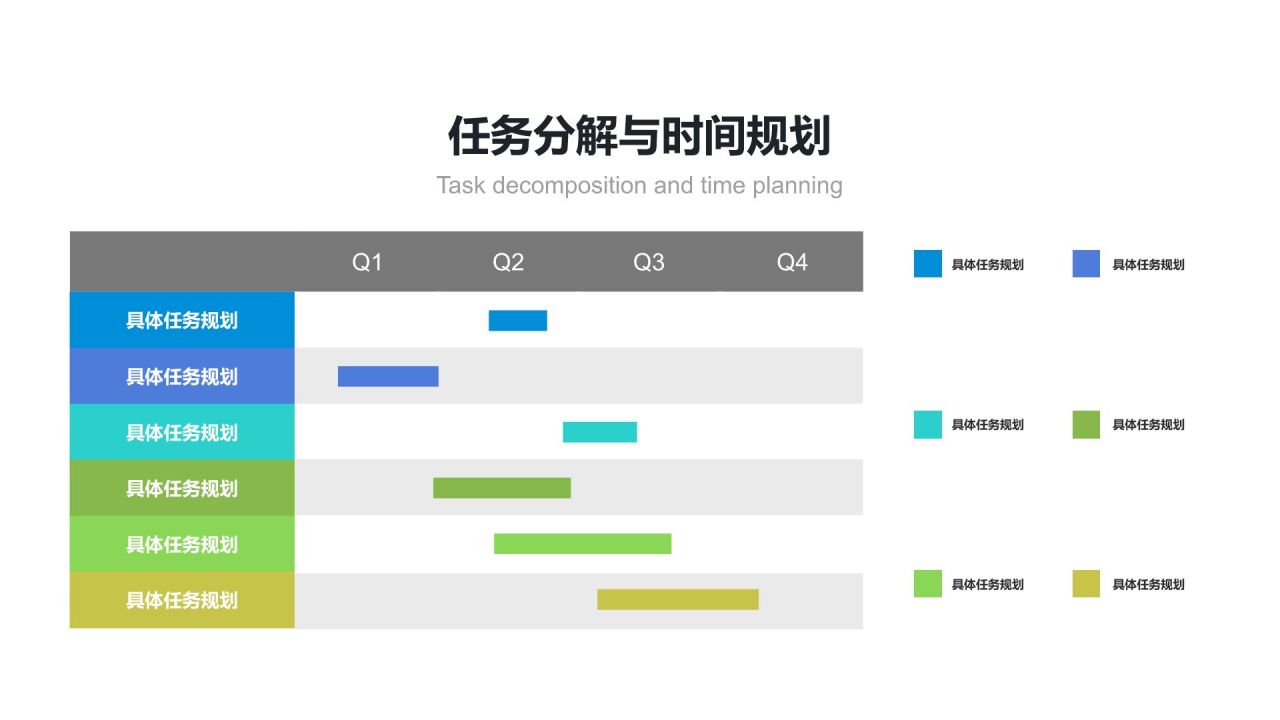 蓝色商务风甘特图 Gantt ChartPPT模板