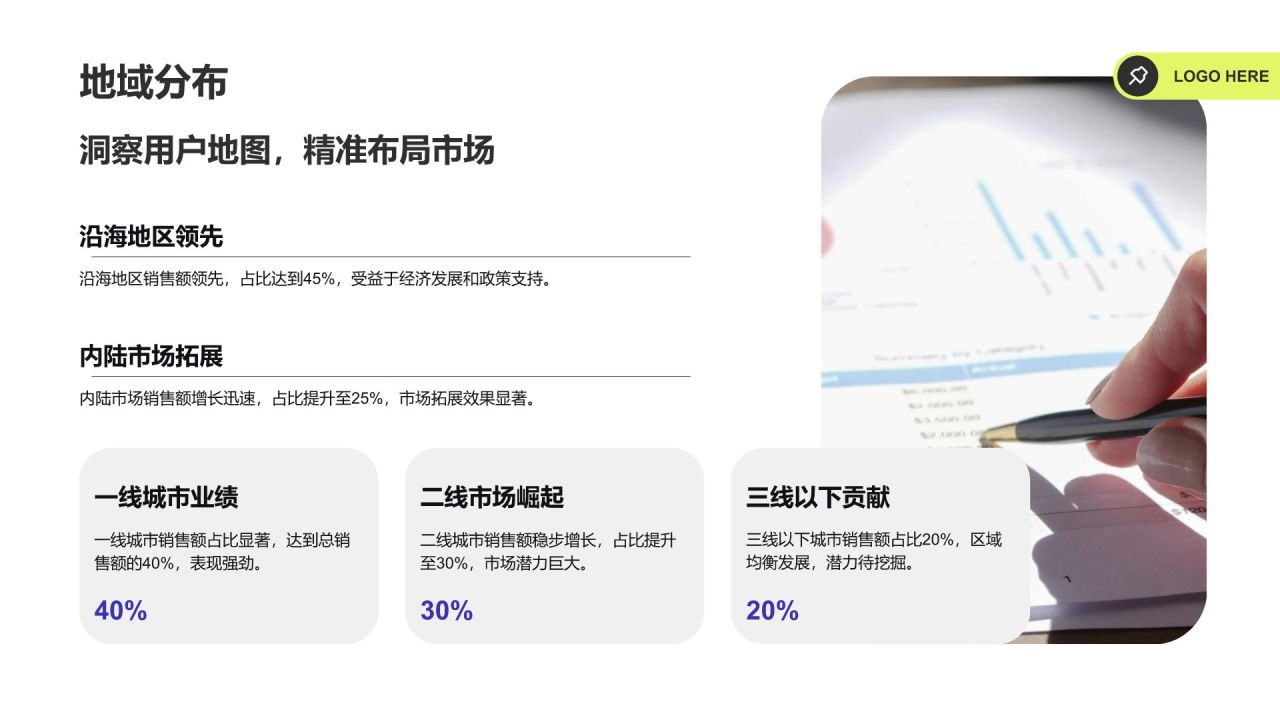 紫色简约风年中运营数据分析PPT模板