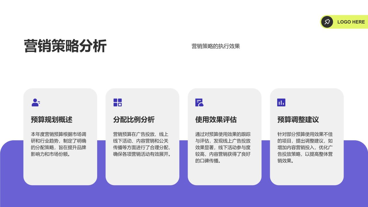 紫色简约风年中运营数据分析PPT模板