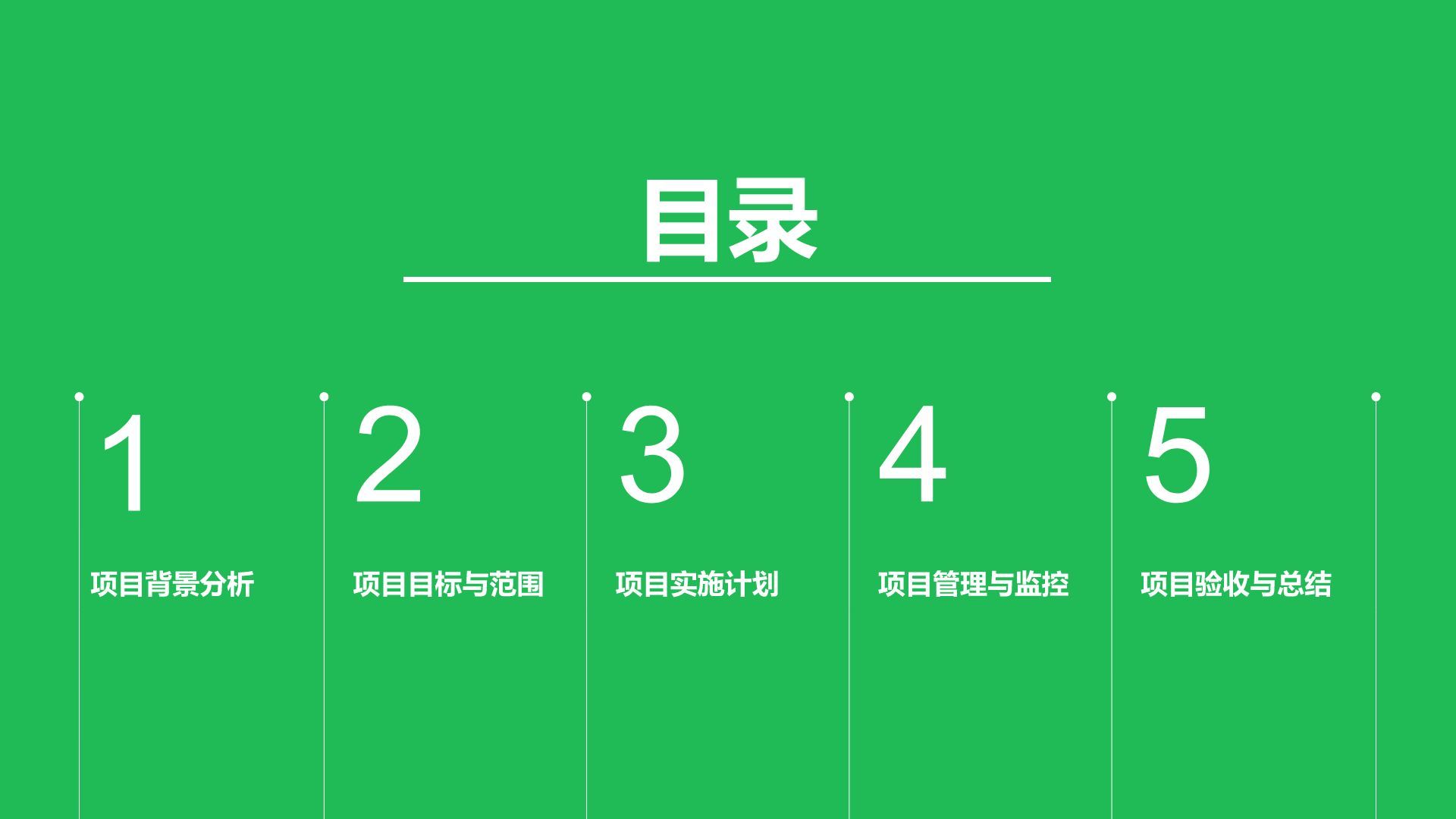 绿色商务风新项目启动计划安排PPT模板