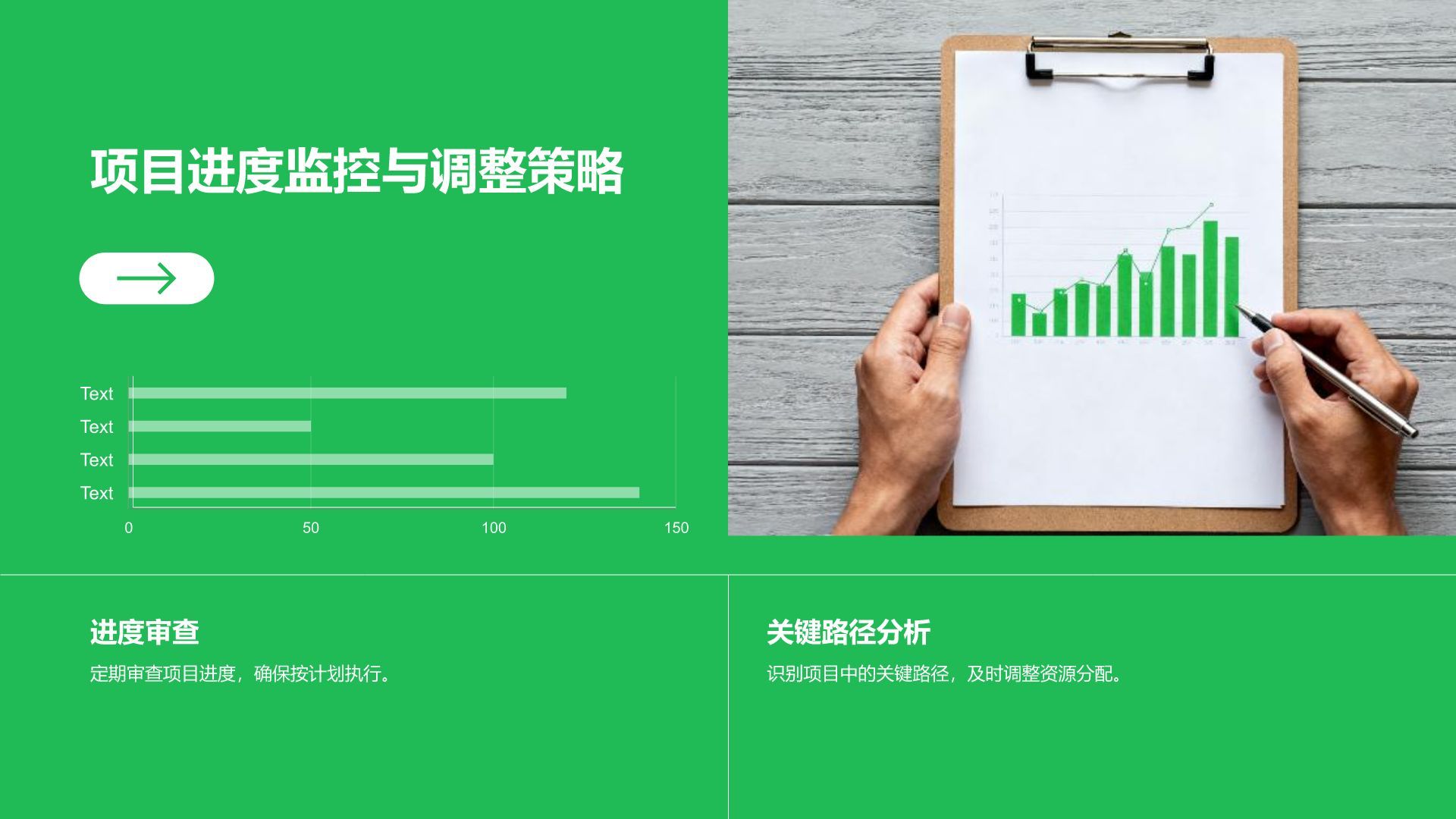 绿色商务风新项目启动计划安排PPT模板