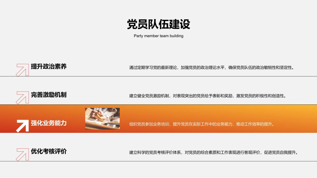 红色商务风党建工作半年总结汇报PPT模板