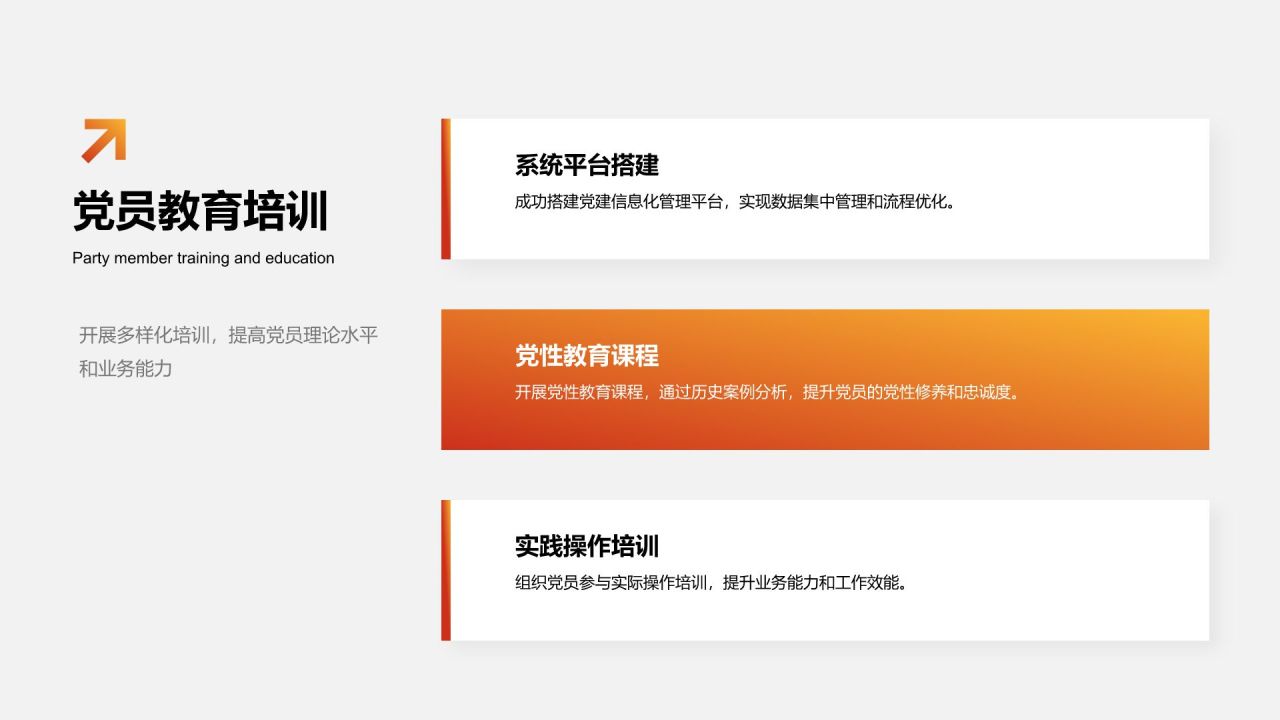 红色商务风党建工作半年总结汇报PPT模板