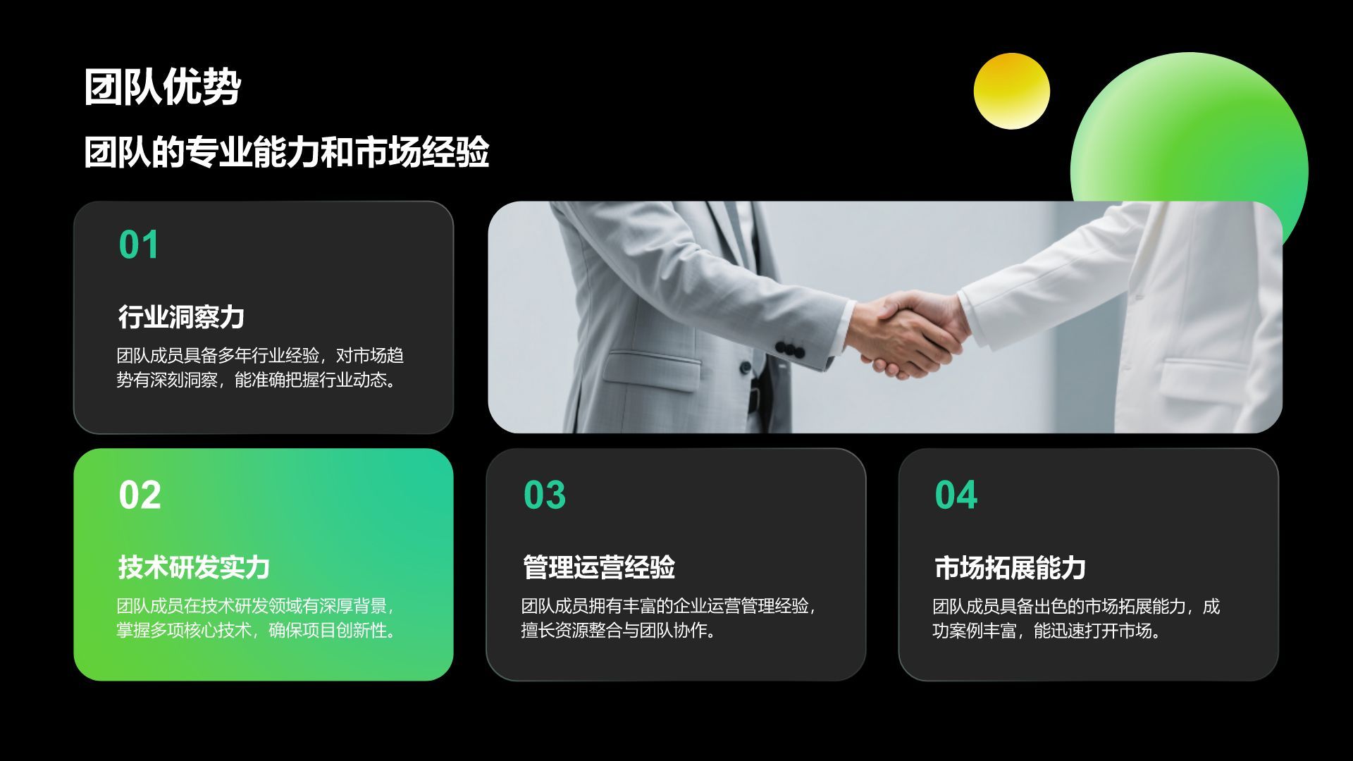 绿色简约风项目立项提案展示PPT模板