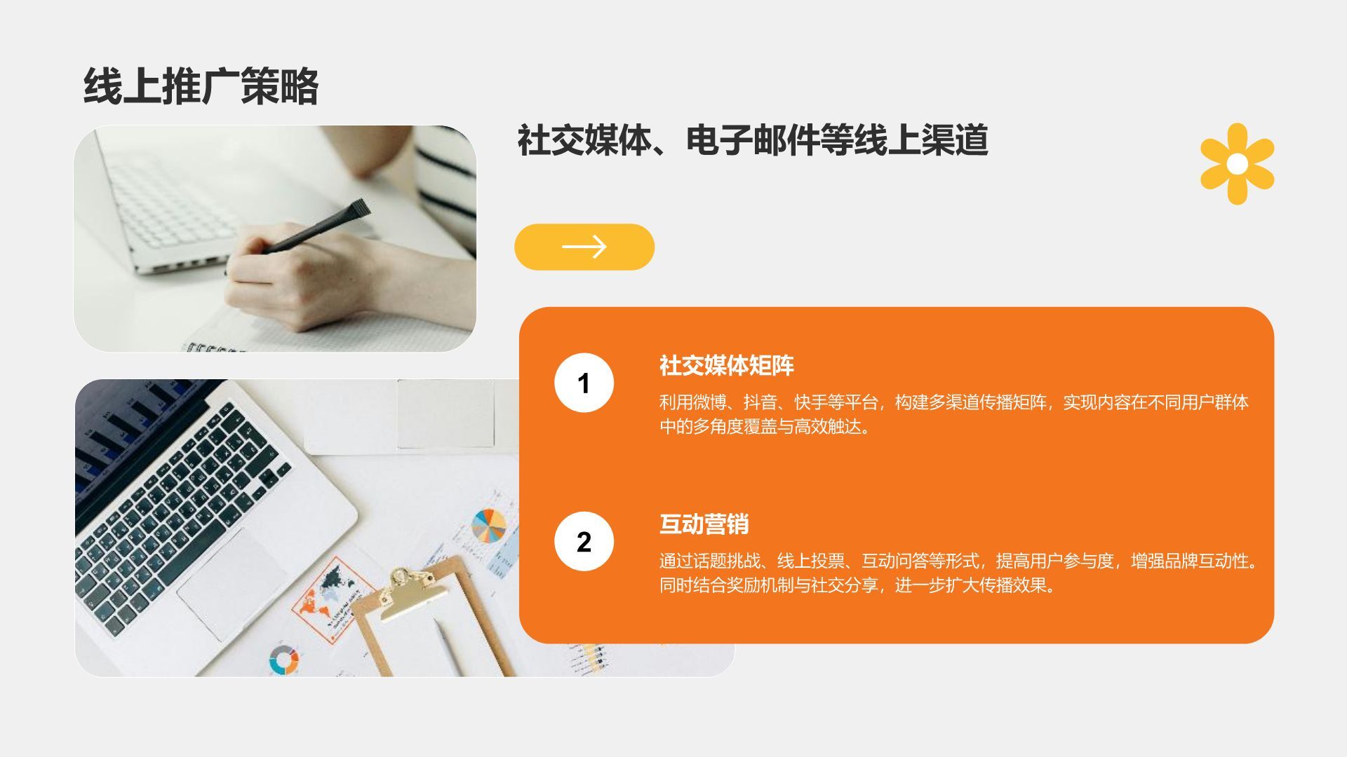 橙色商务风创意活动执行方案PPT模板