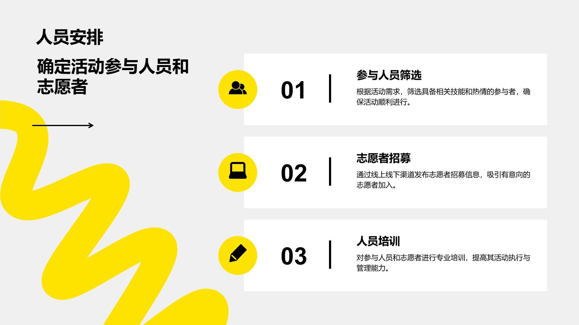 黄色扁平风节日活动项目执行计划PPT模板