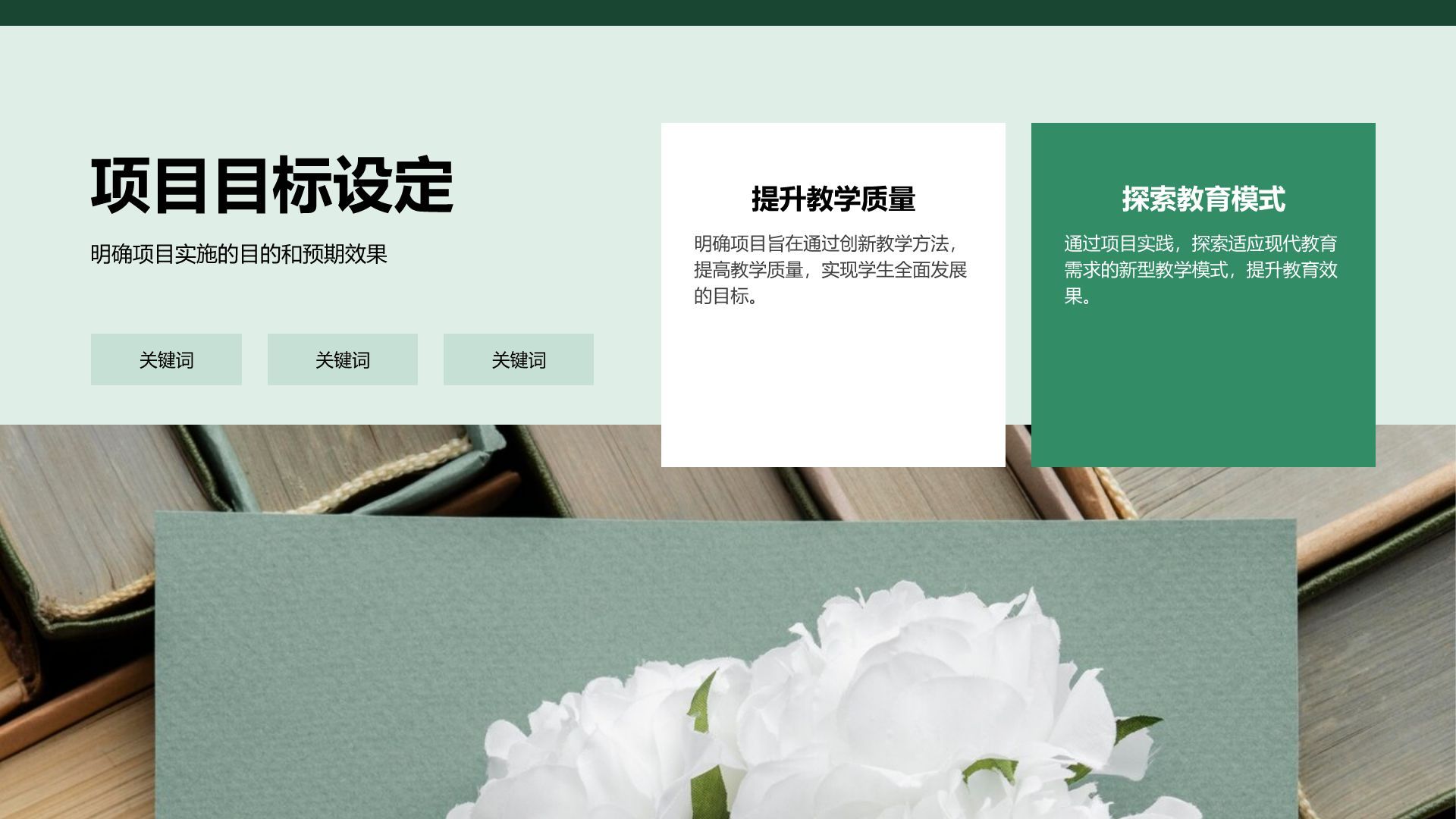 绿色小清新教育实践项目阶段汇报PPT模板