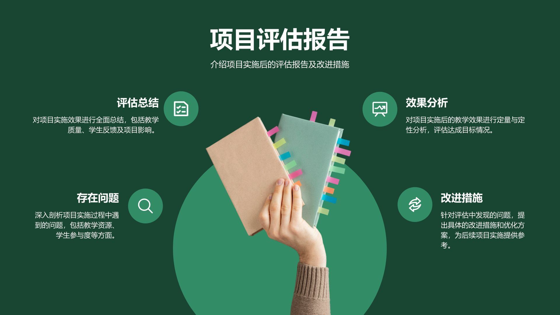 绿色小清新教育实践项目阶段汇报PPT模板