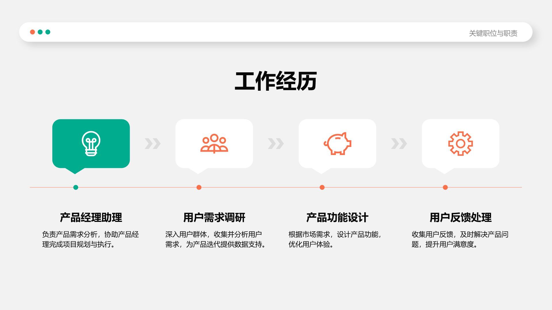 红色简约风竞聘产品经理岗位PPT模板