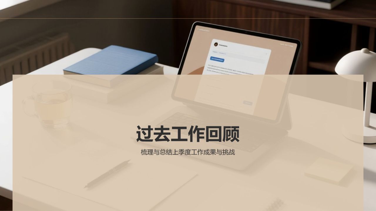 橙色商务风季度工作总结与计划PPT模板