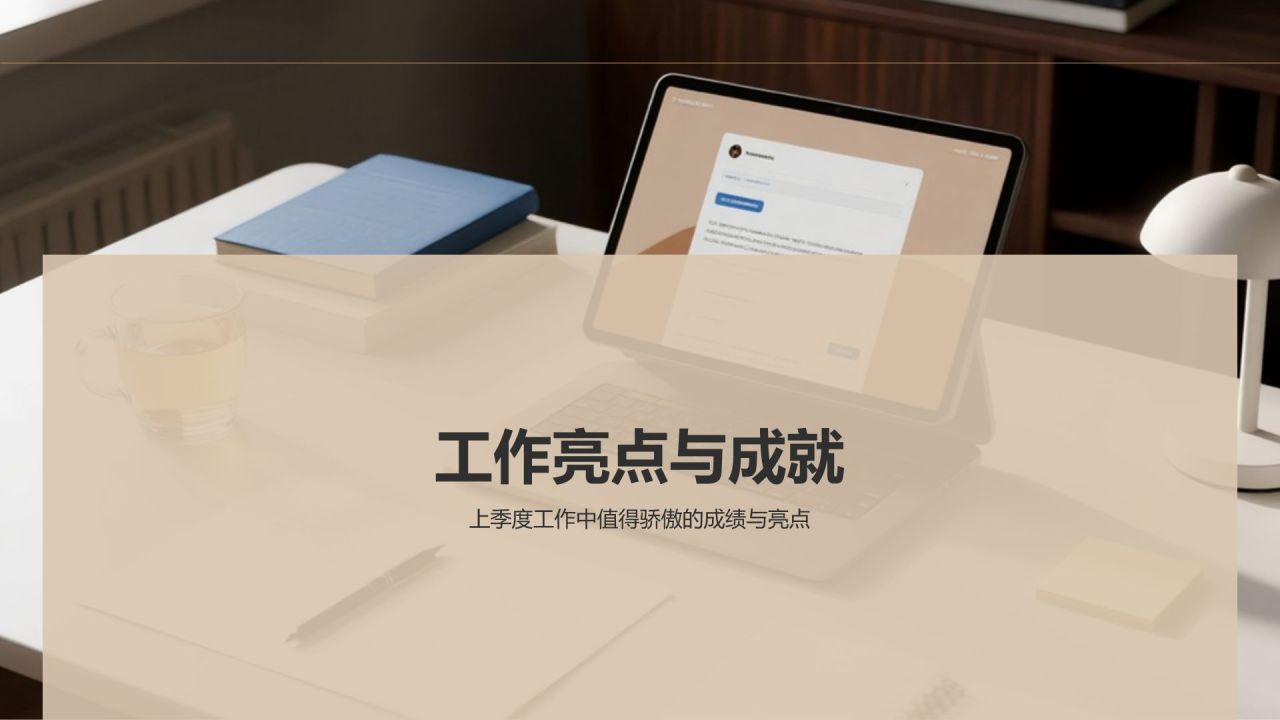 橙色商务风季度工作总结与计划PPT模板