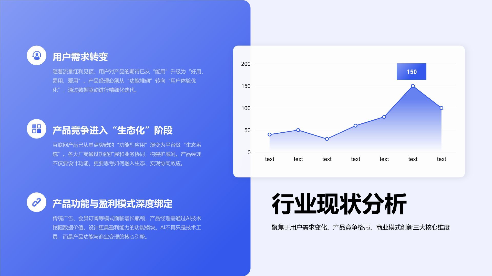 蓝色商务风产品功能体验满意度展示PPT模板