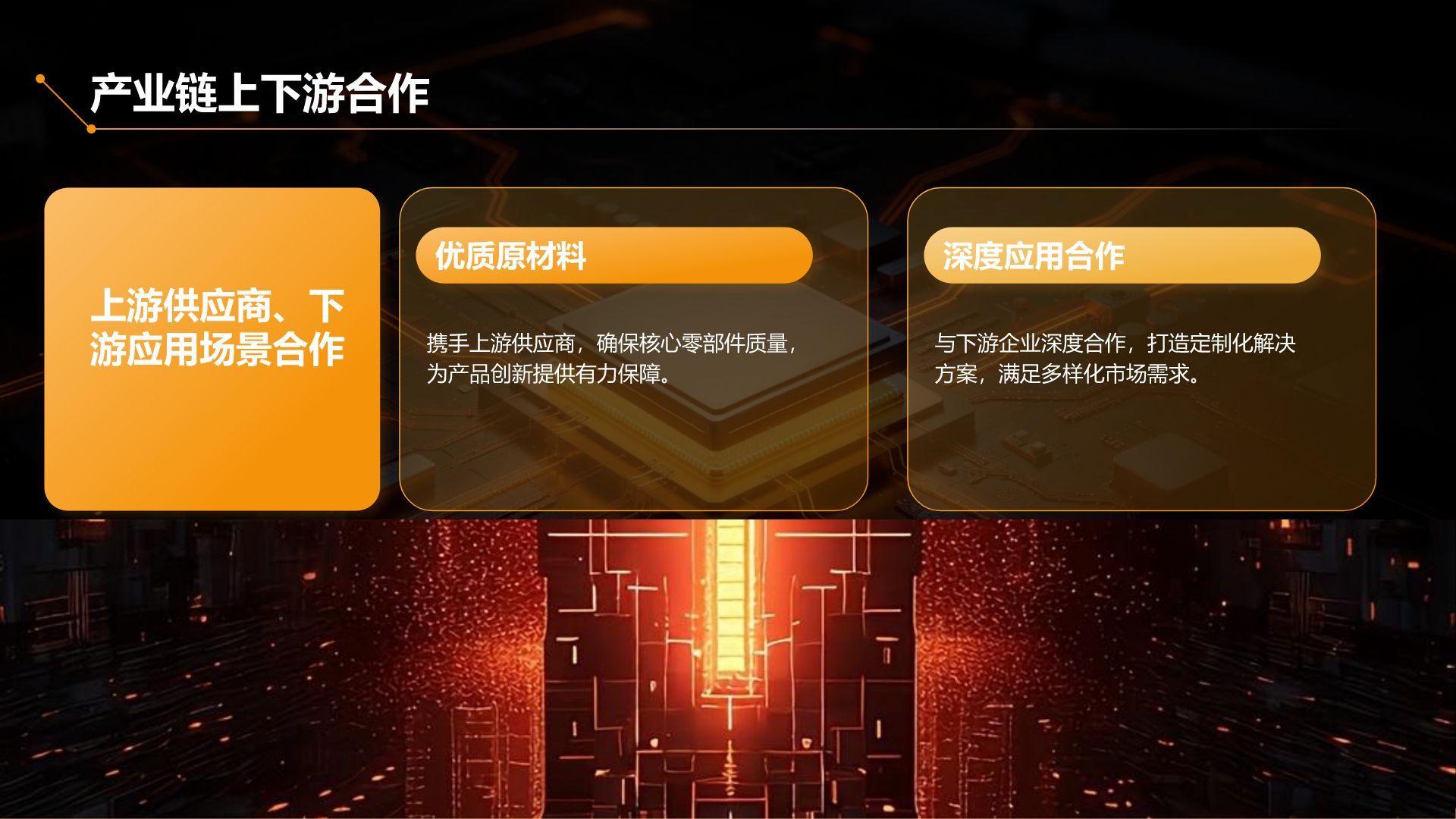 橙色科技风通用科技行业产品发布会PPT模板