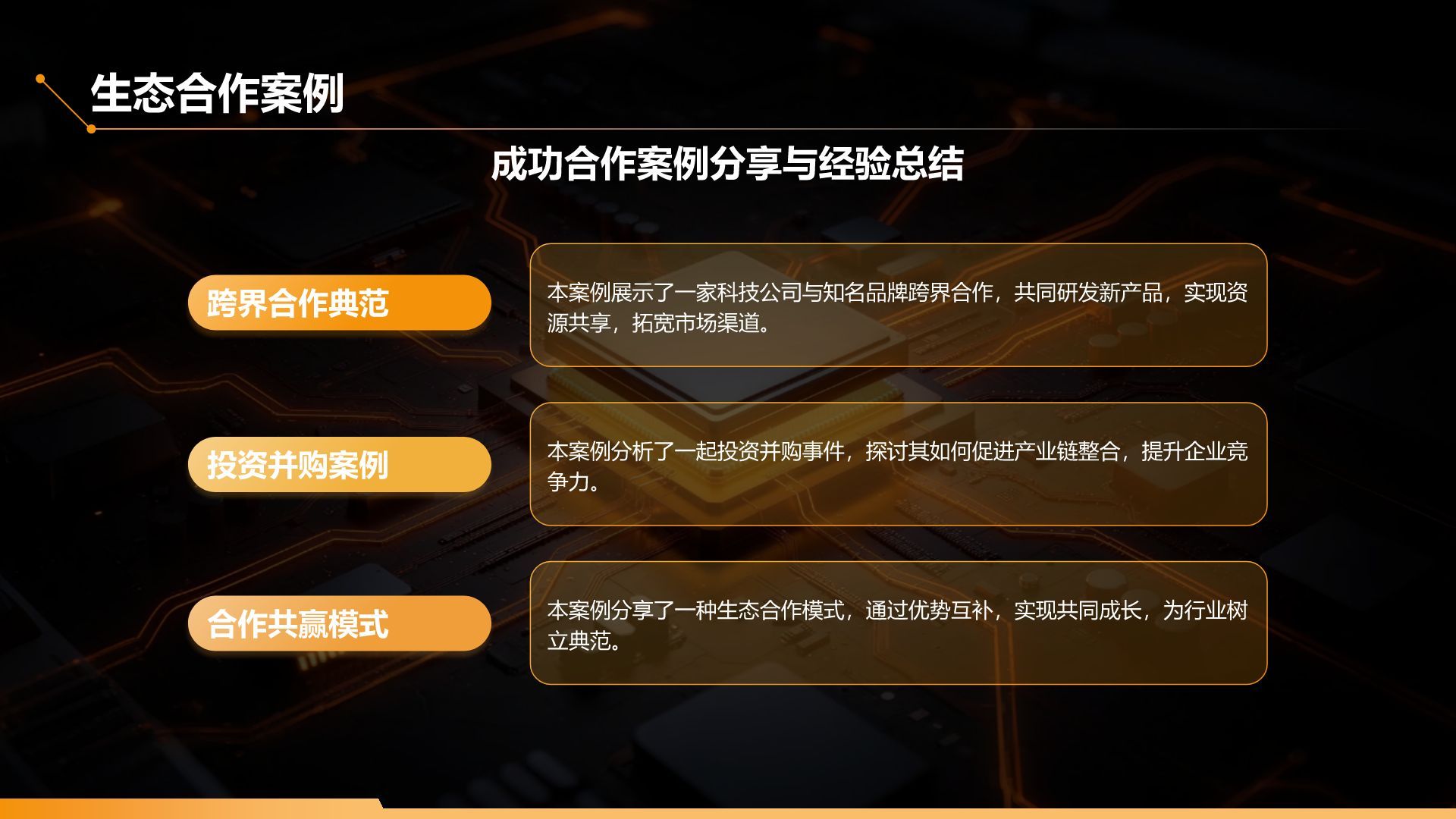 橙色科技风通用科技行业产品发布会PPT模板