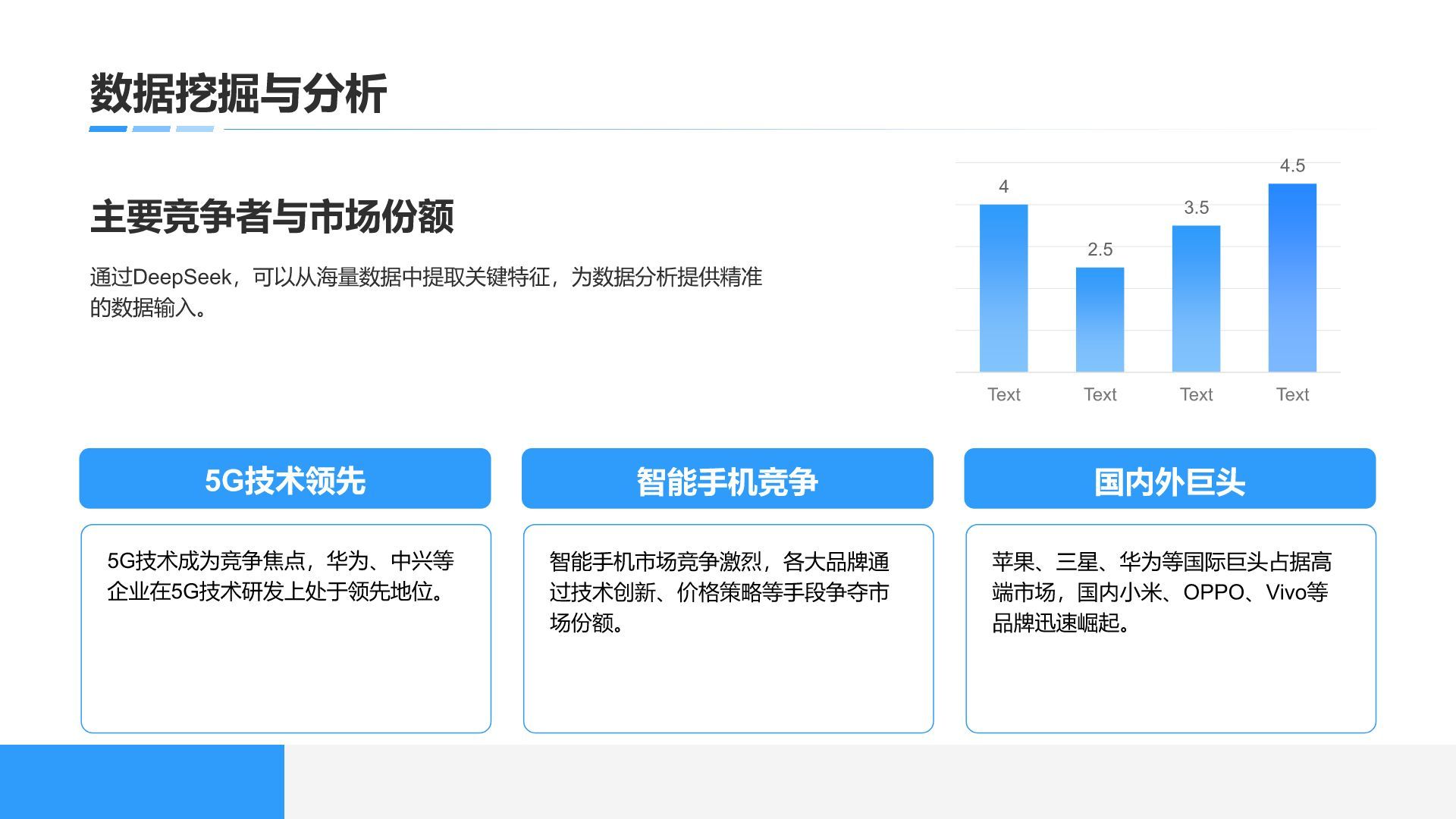 蓝色科技风通用科技行业总结汇报PPT模板