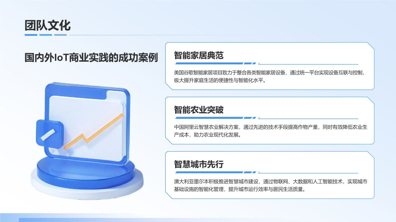 蓝色科技风IoT生态系统的构建与商业实践PPT模板
