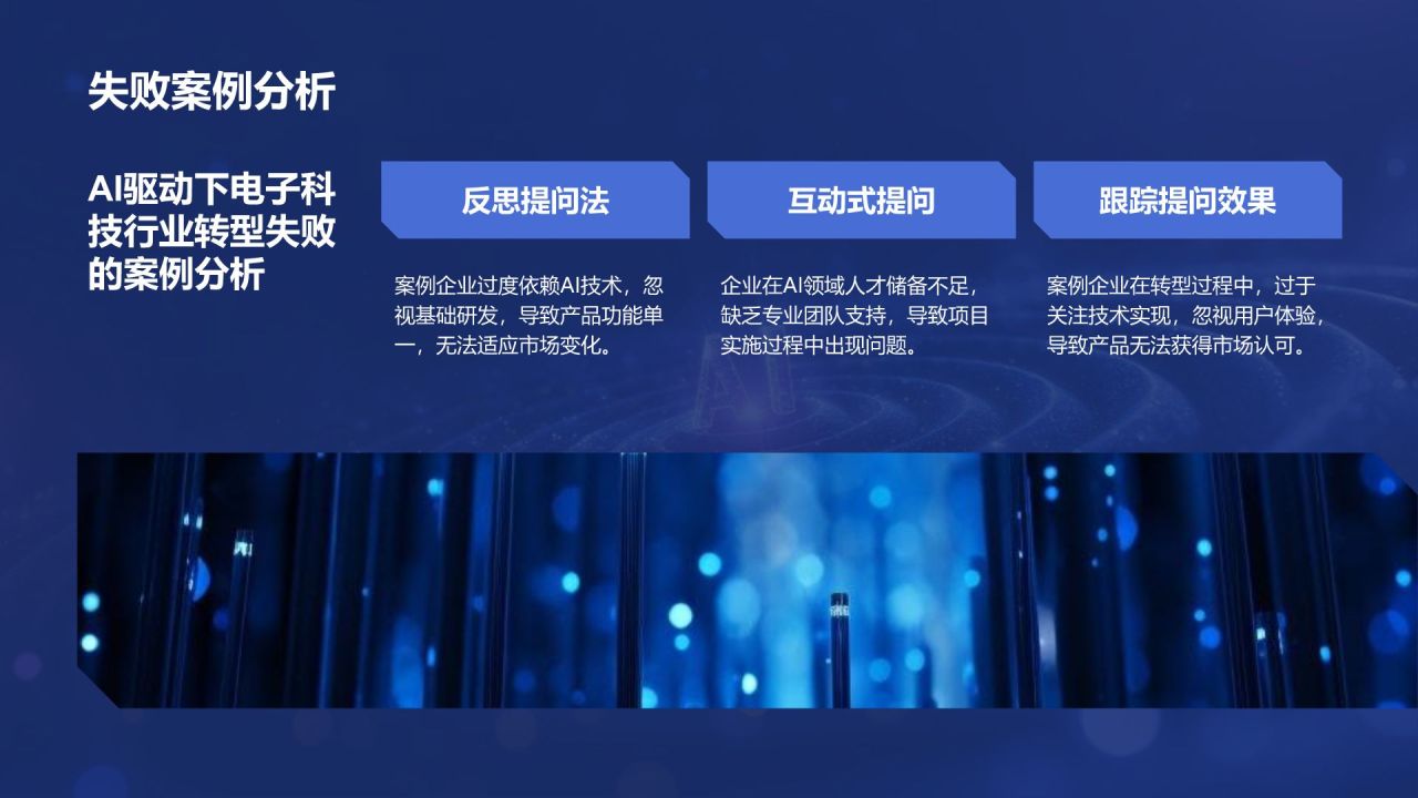 蓝色科技风重塑未来：AI驱动的数字化转型路径PPT模板