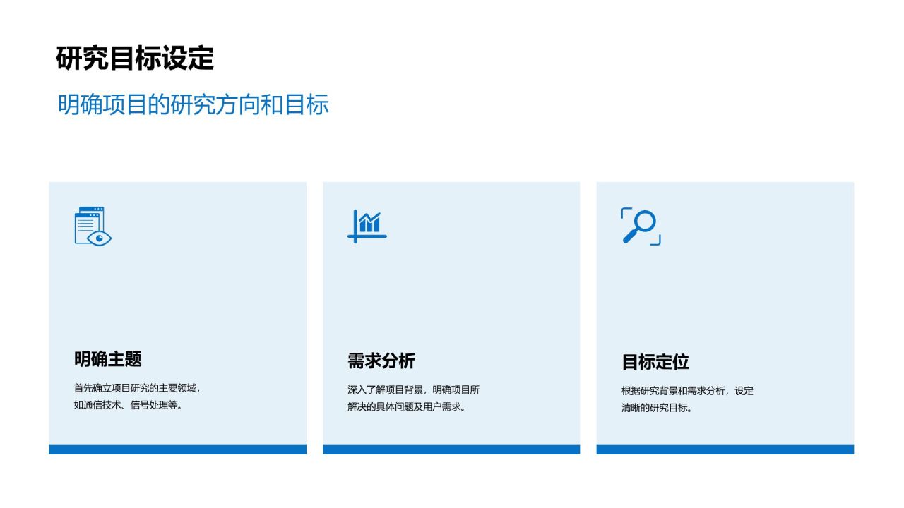 蓝色商务风电子信息工程专业开题答辩PPT模板