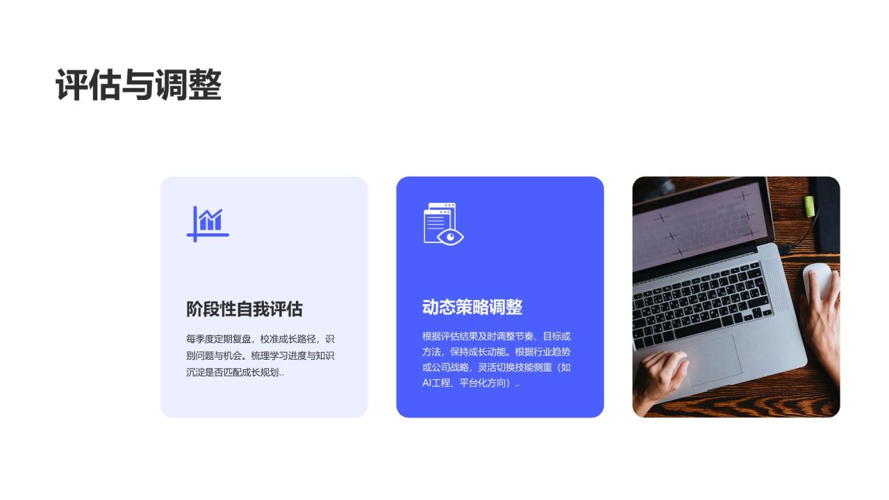 蓝色简约风未来三年职业发展规划PPT模板