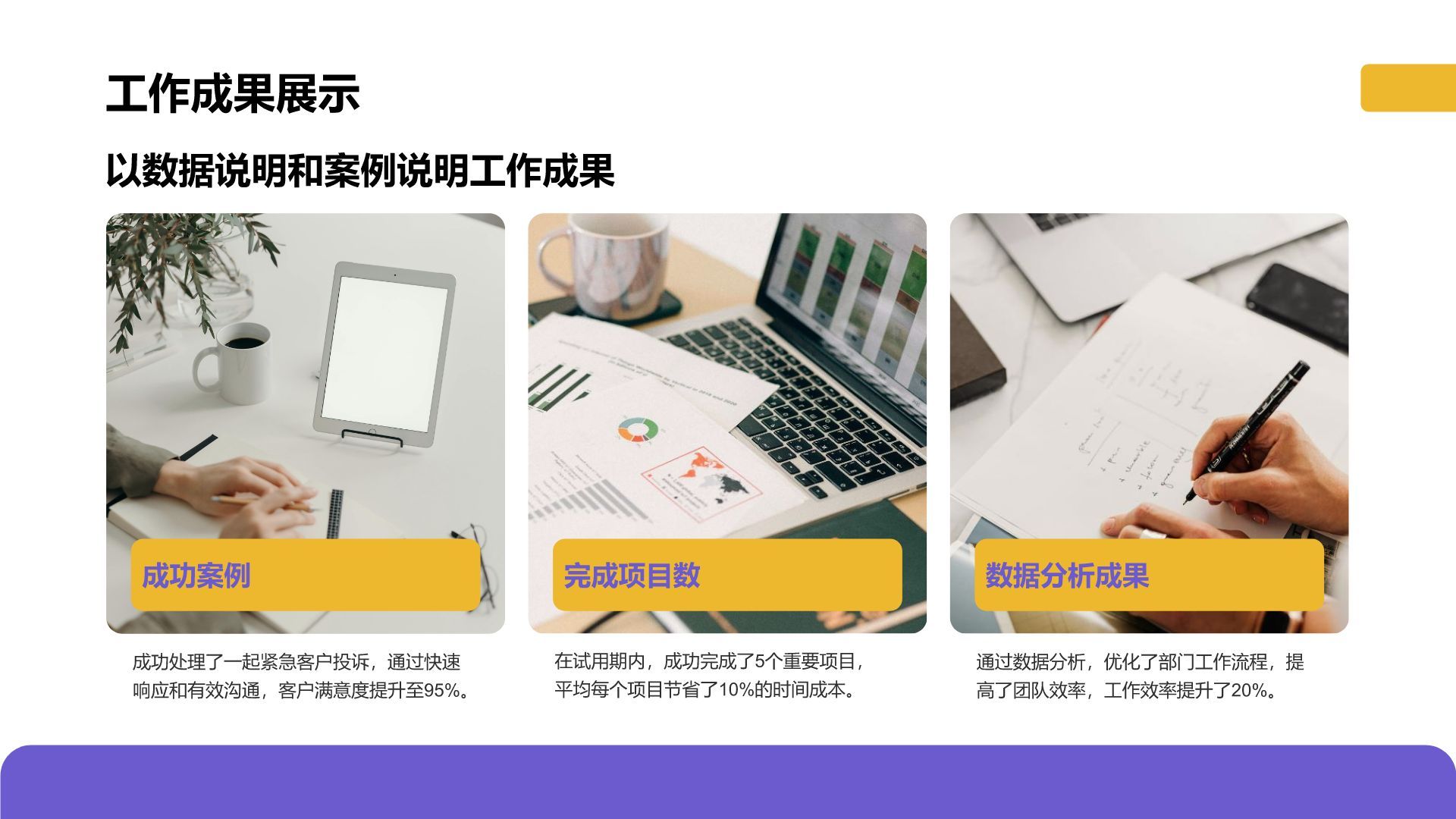 蓝色简约风试用期转正工作汇报PPT模板