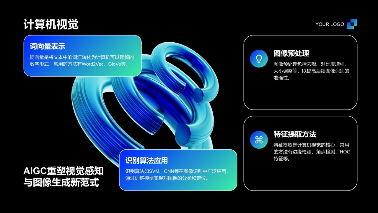 蓝色科技风AIGC能力提升课程PPT模板