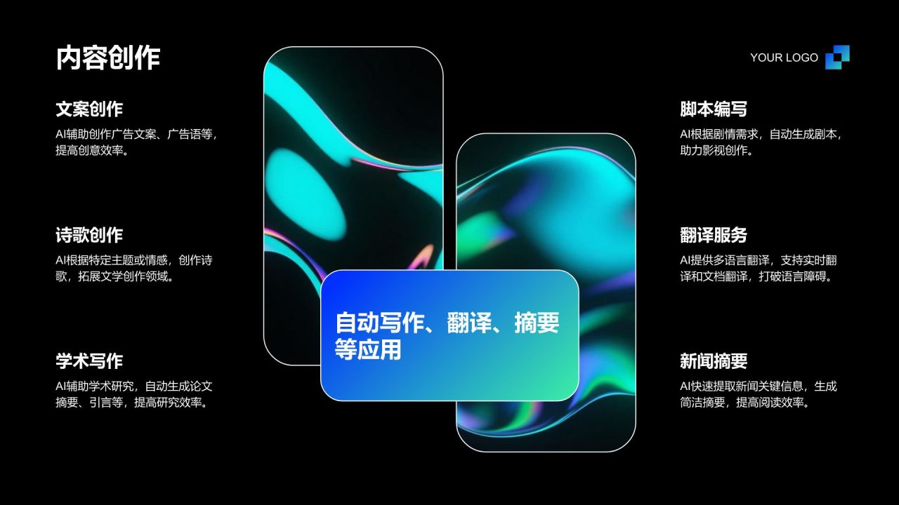 蓝色科技风AIGC能力提升课程PPT模板