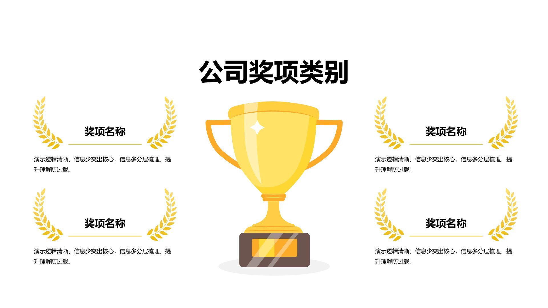 橙色插画风获奖图示合集PPT模板