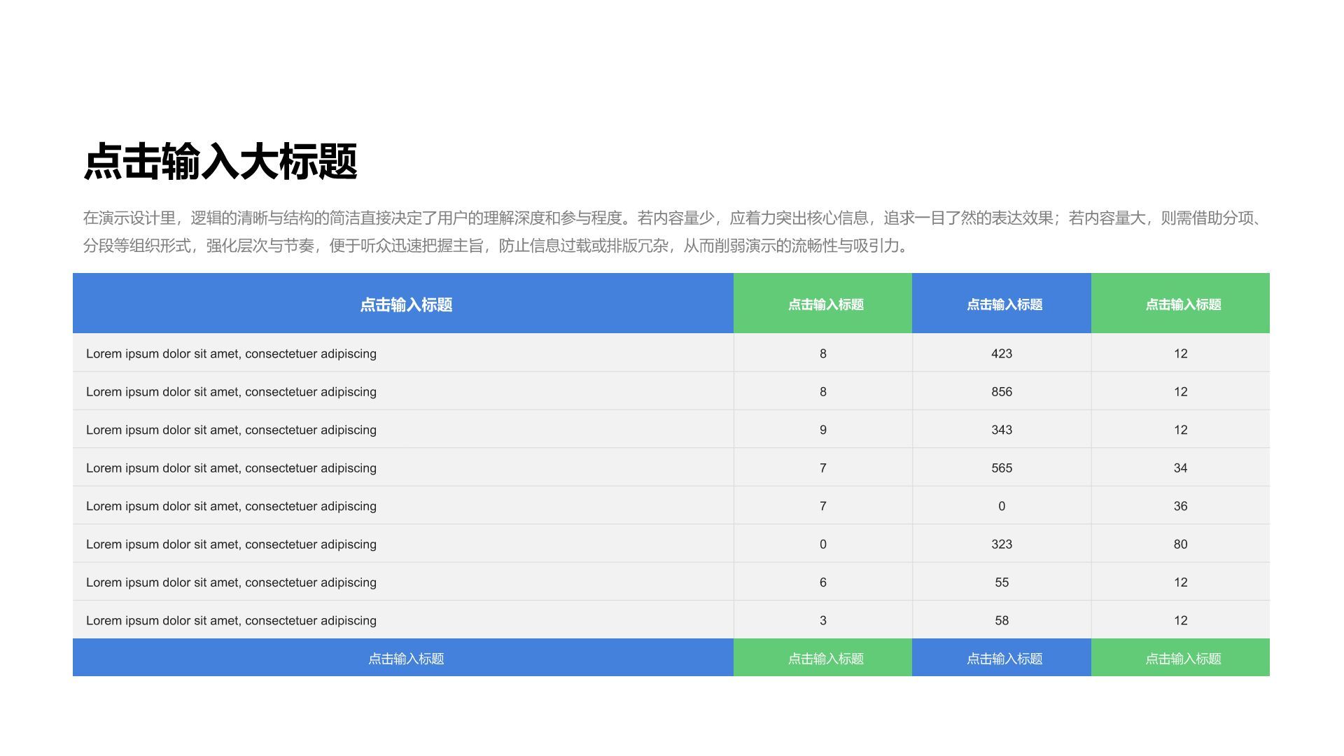 蓝色商务风通用行业总结汇报数据综合图表合辑PPT模板